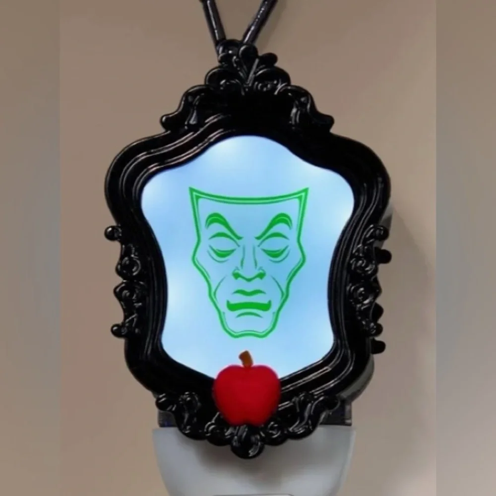 Disney’s Villain Black Ornate Pocket Back Mirror with Red Apple Accent. BBW - Picture 2 of 2
